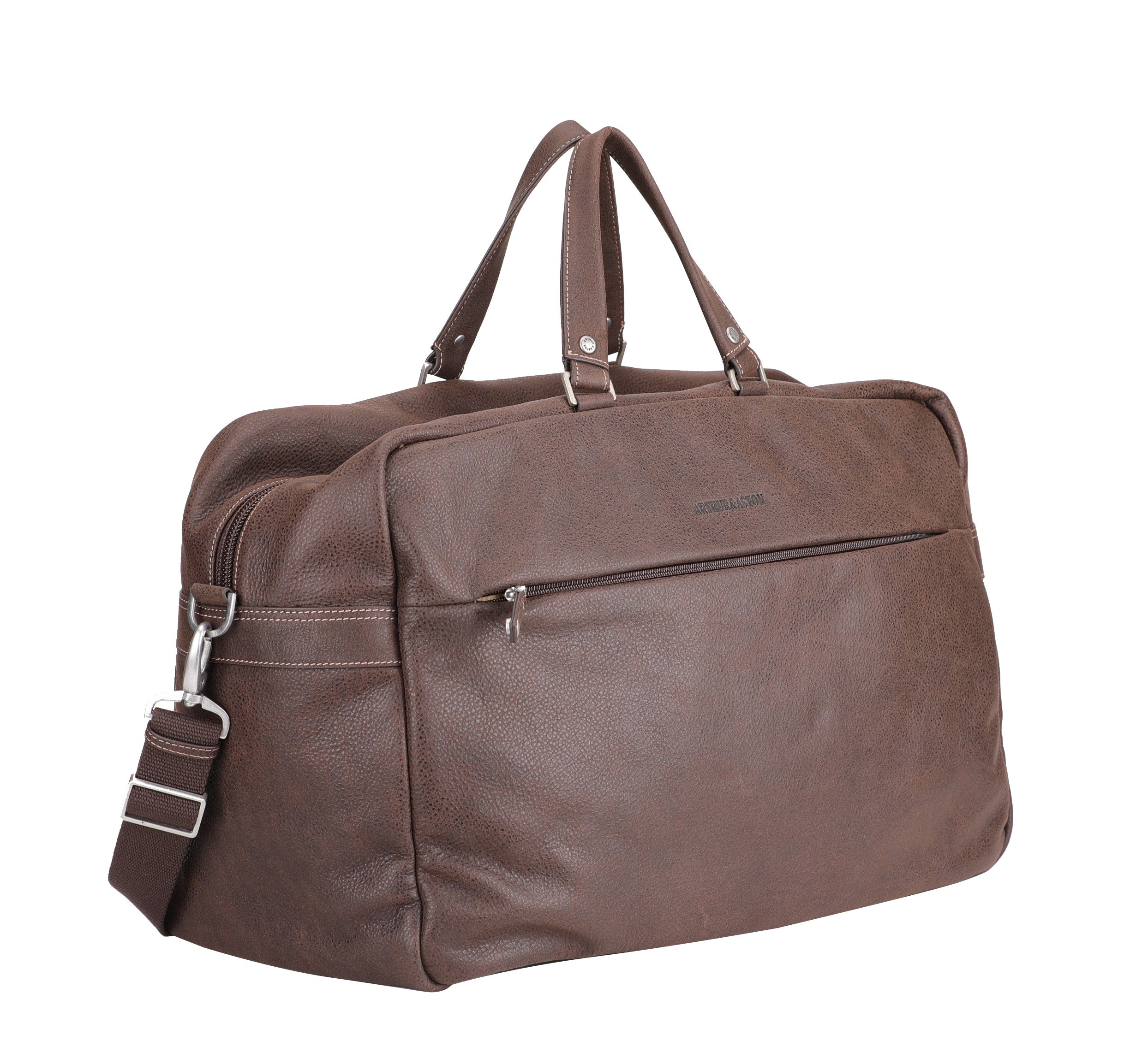arthur-et-aston-cristiano-bagage-main-cuir-noir-destroy image 6