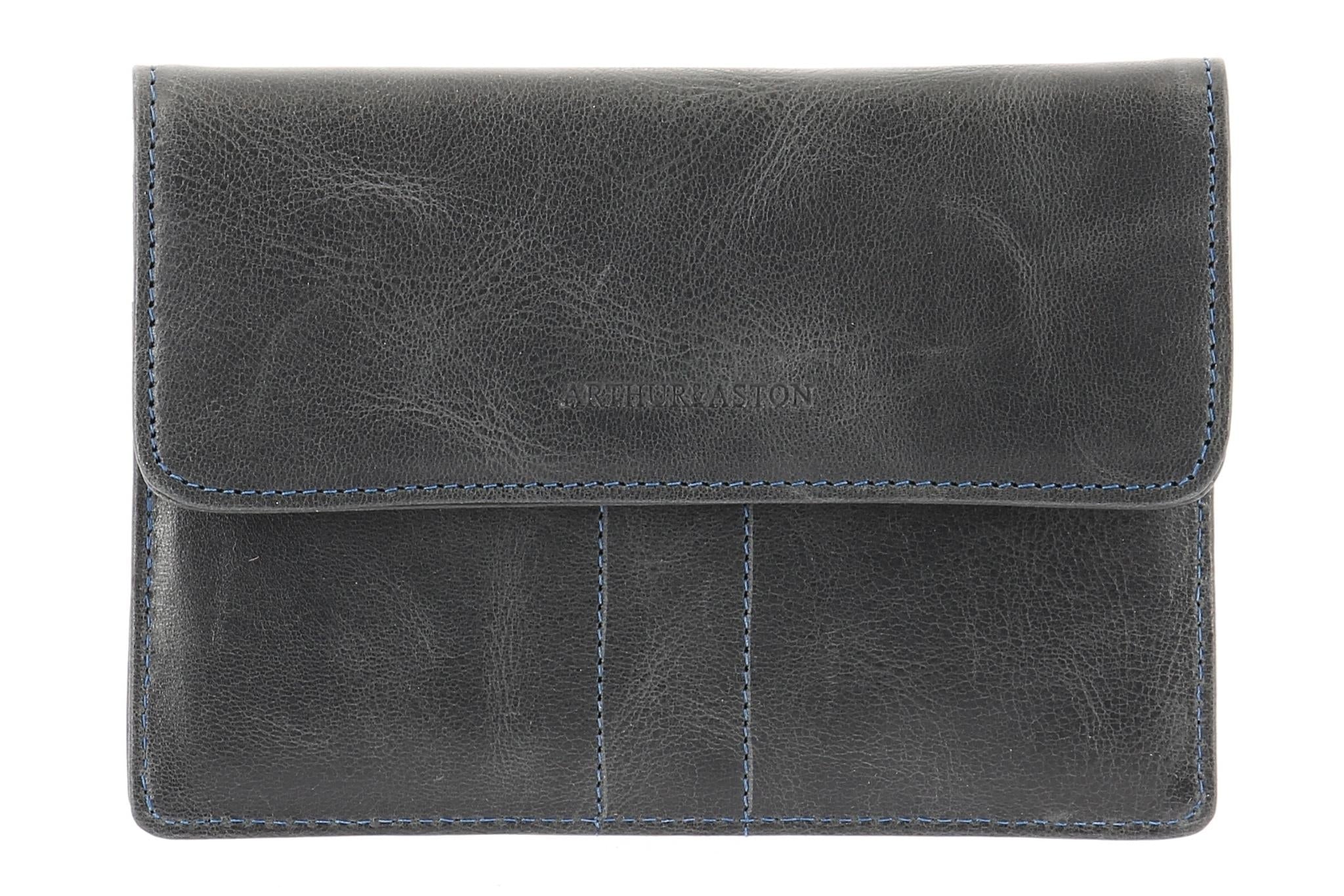 arthur-et-aston-rose-porte-papiers-cuir-noir-vachette image 4
