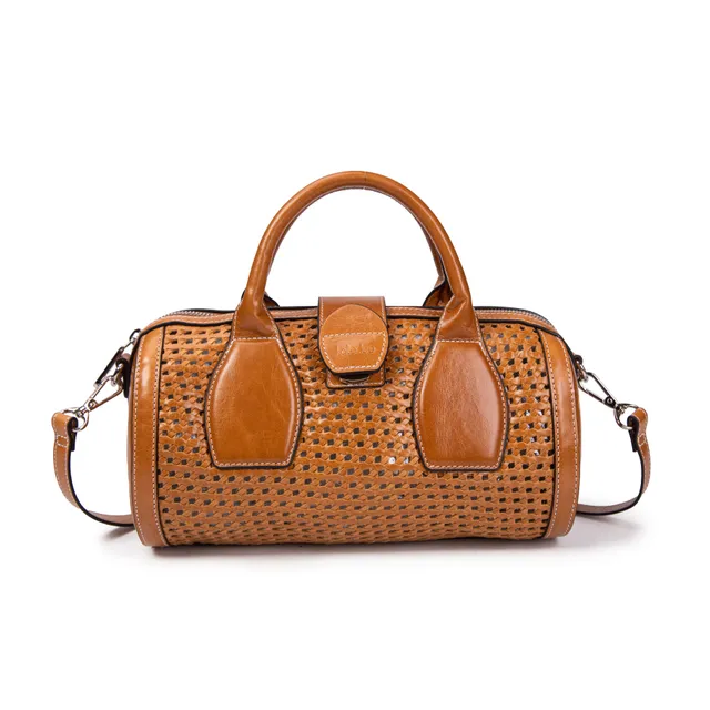 kate-lee-frola-sac-bowling-cuir-tress-cognac image 1