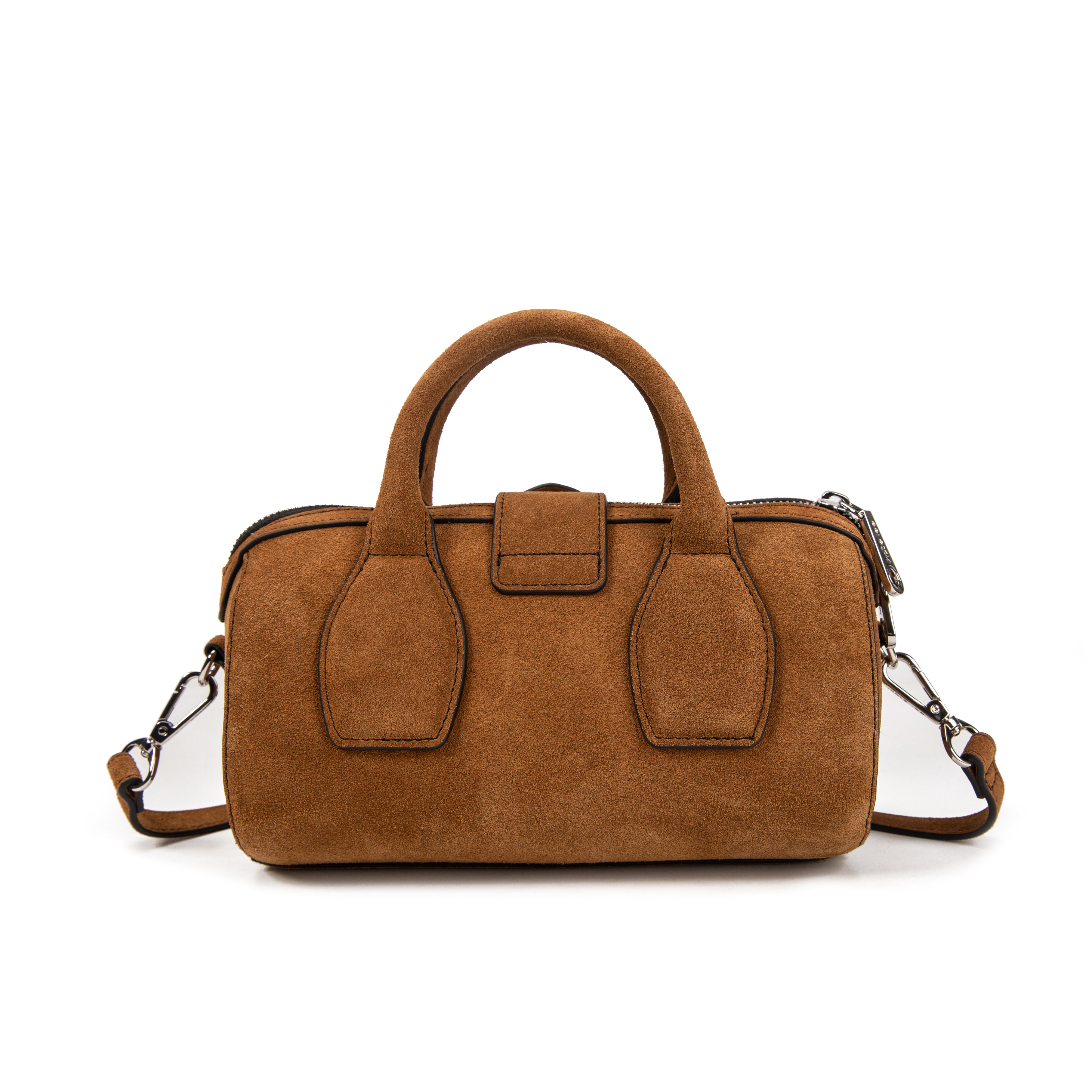 kate-lee-m-frola-v-sac-bowling-cuir-velours-camel image 4