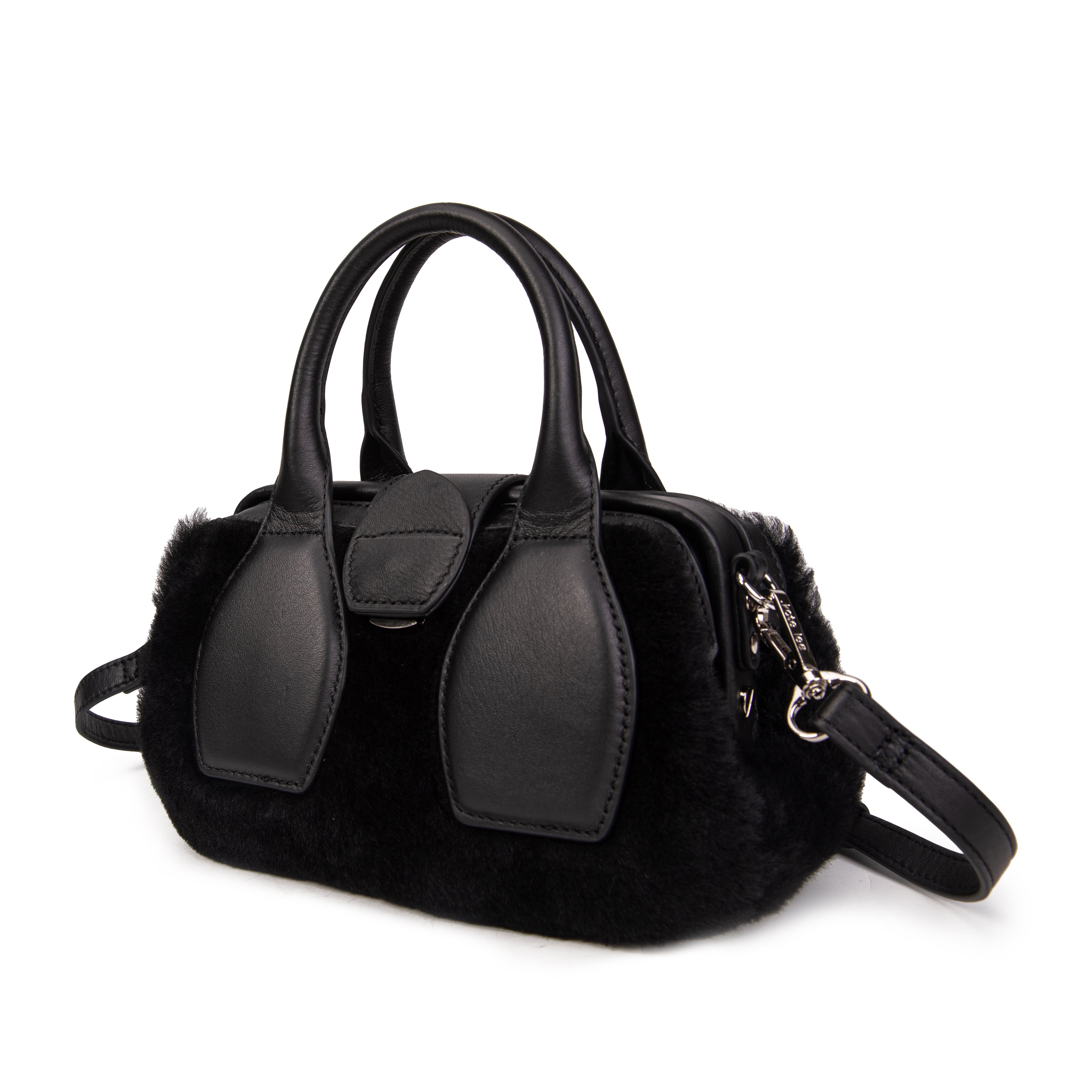 kate-lee-pikasso-sac-shearling-cuir-noir image 2