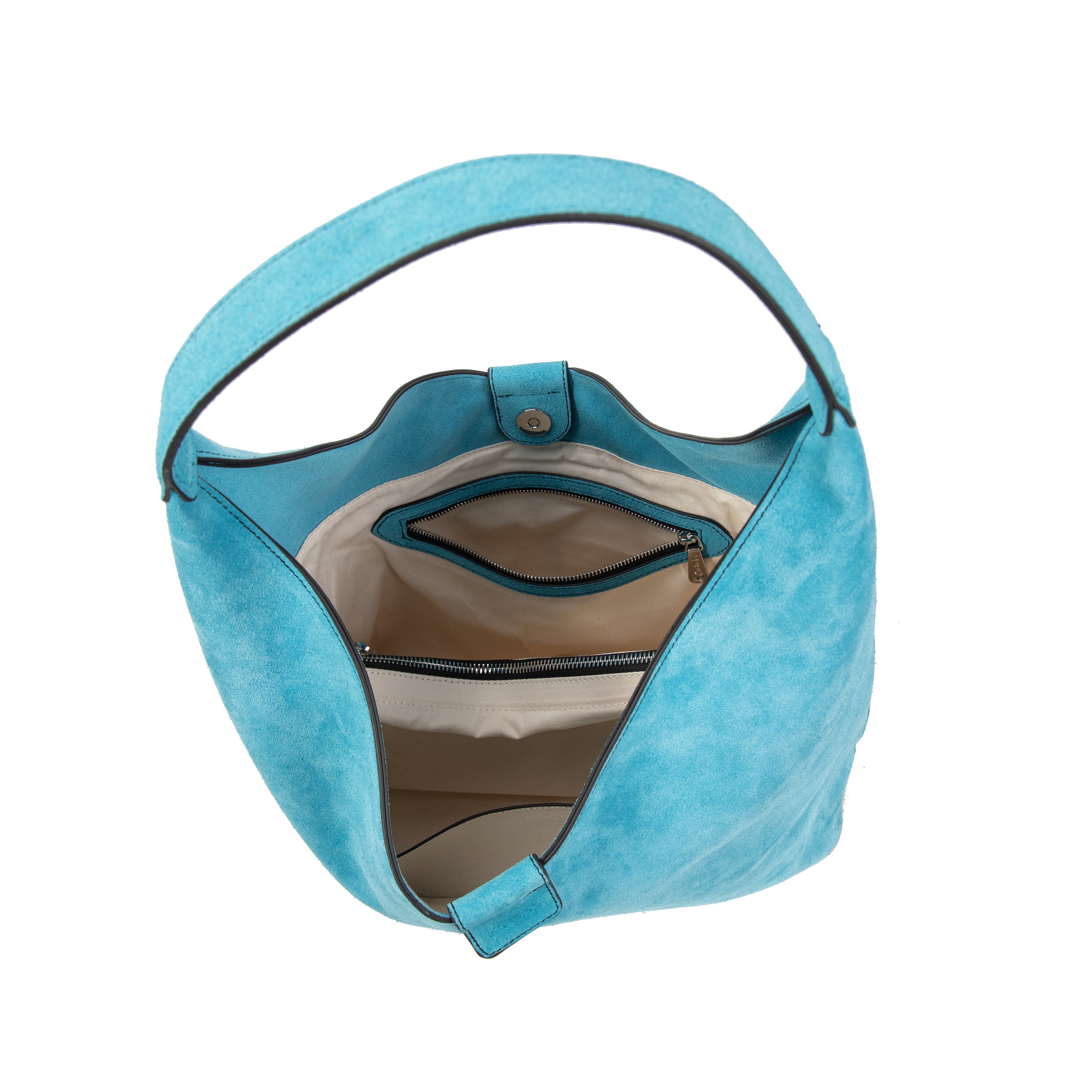 kate-lee-lune-sac-cabas-cuir-bleu-celeste-velours image 3