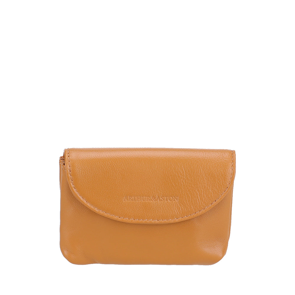 arthur-et-aston-riley-petit-porte-monnaie-cuir-cognac-pression image 5