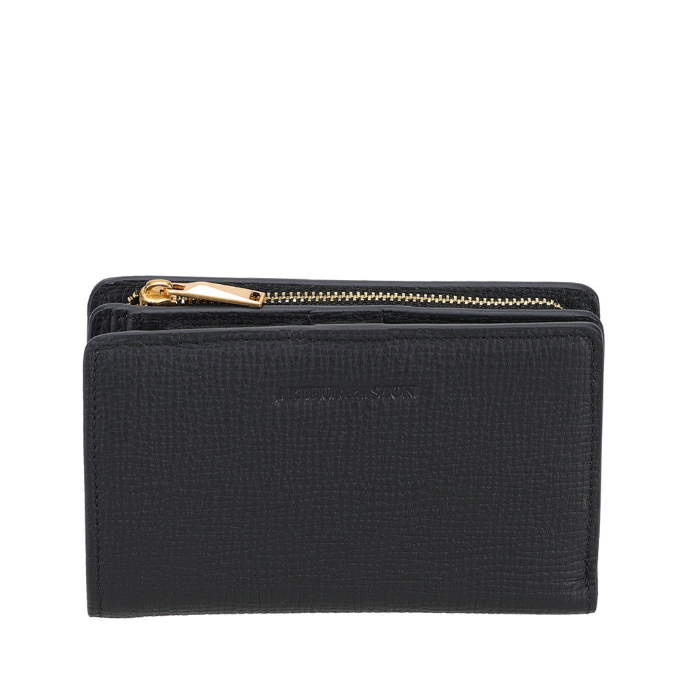arthur-et-aston-nora-portefeuille-cuir-noir-femme image 1