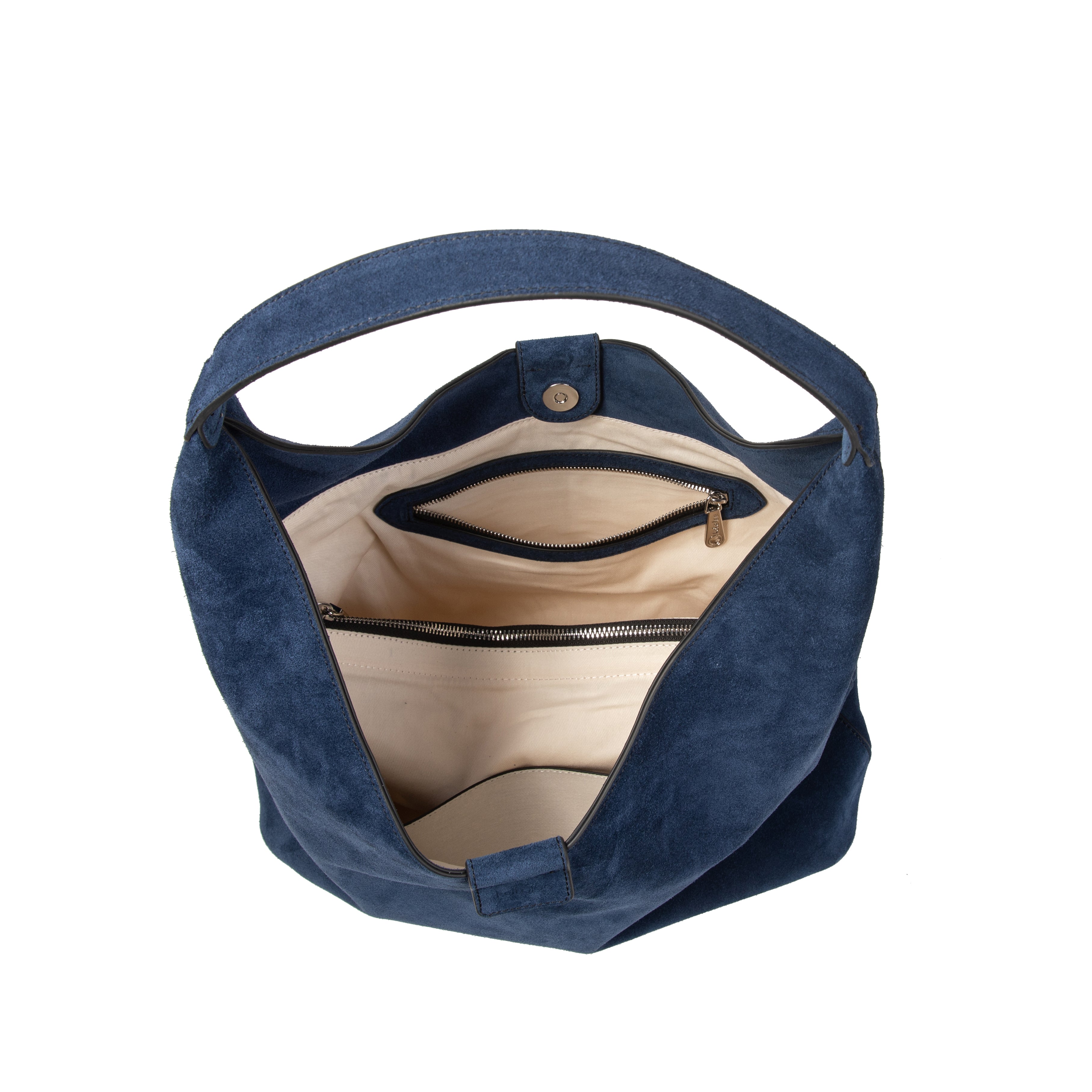 kate-lee-lune-sac-cabas-cuir-bleu-fonc-velours image 4
