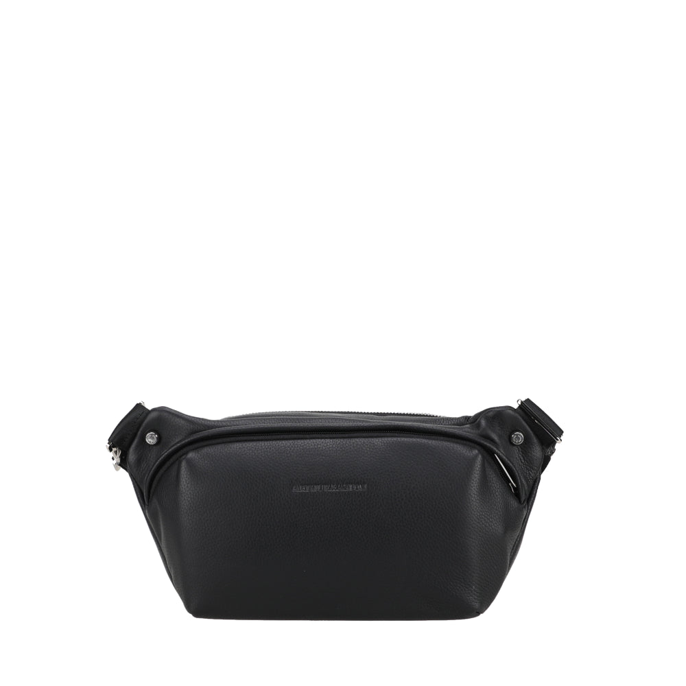 arthur-et-aston-thomas-sac-banane-cuir-noir-agneau image 2