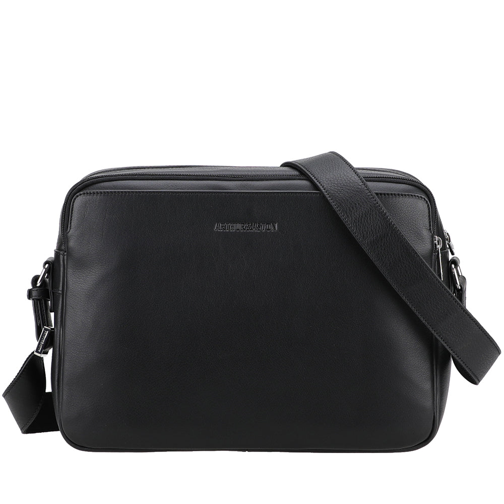 arthur-et-aston-ange-besace-business-cuir-noir-ordinateur image 1