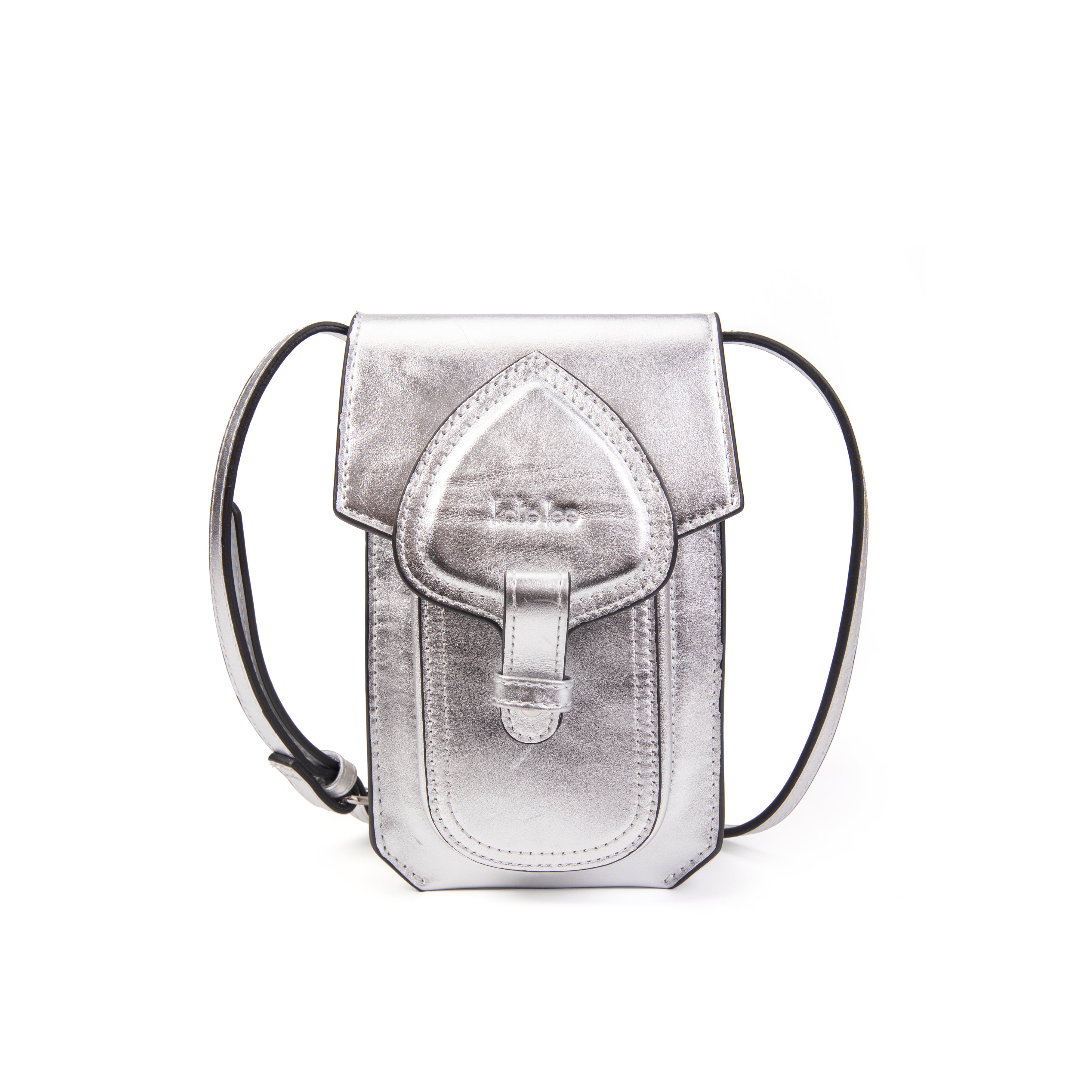 kate-lee-emelyne-pochette-t-l-phone-cuir-argent-m-tallis image 1