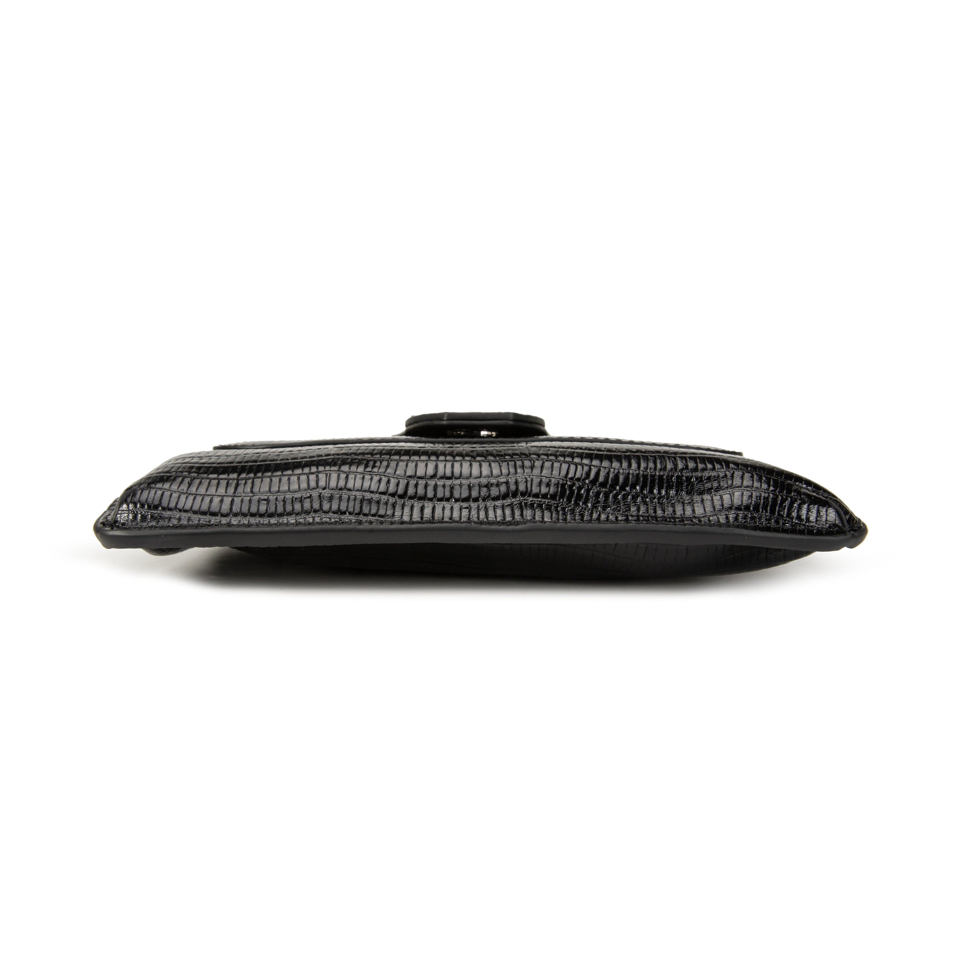 kate-lee-lp-pochette-cuir-noir-l-zard-bandouli-re image 4