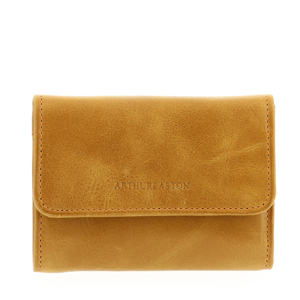arthur-et-aston-rose-porte-cartes-rabat-cuir-noir-femme image 7