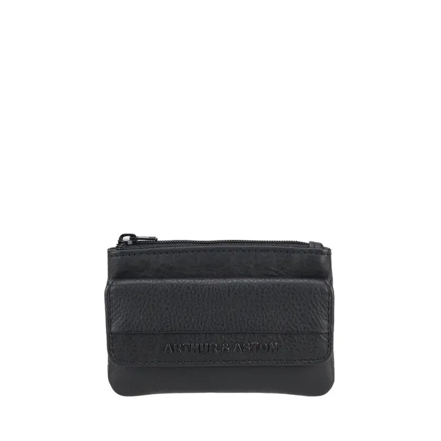 arthur-et-aston-terry-porte-monnaie-cuir-noir-11x7-5-cm image 1