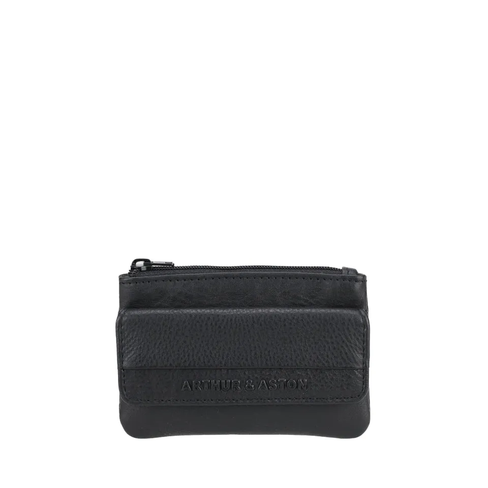 arthur-et-aston-terry-porte-monnaie-cuir-noir-11x7-5-cm image 1