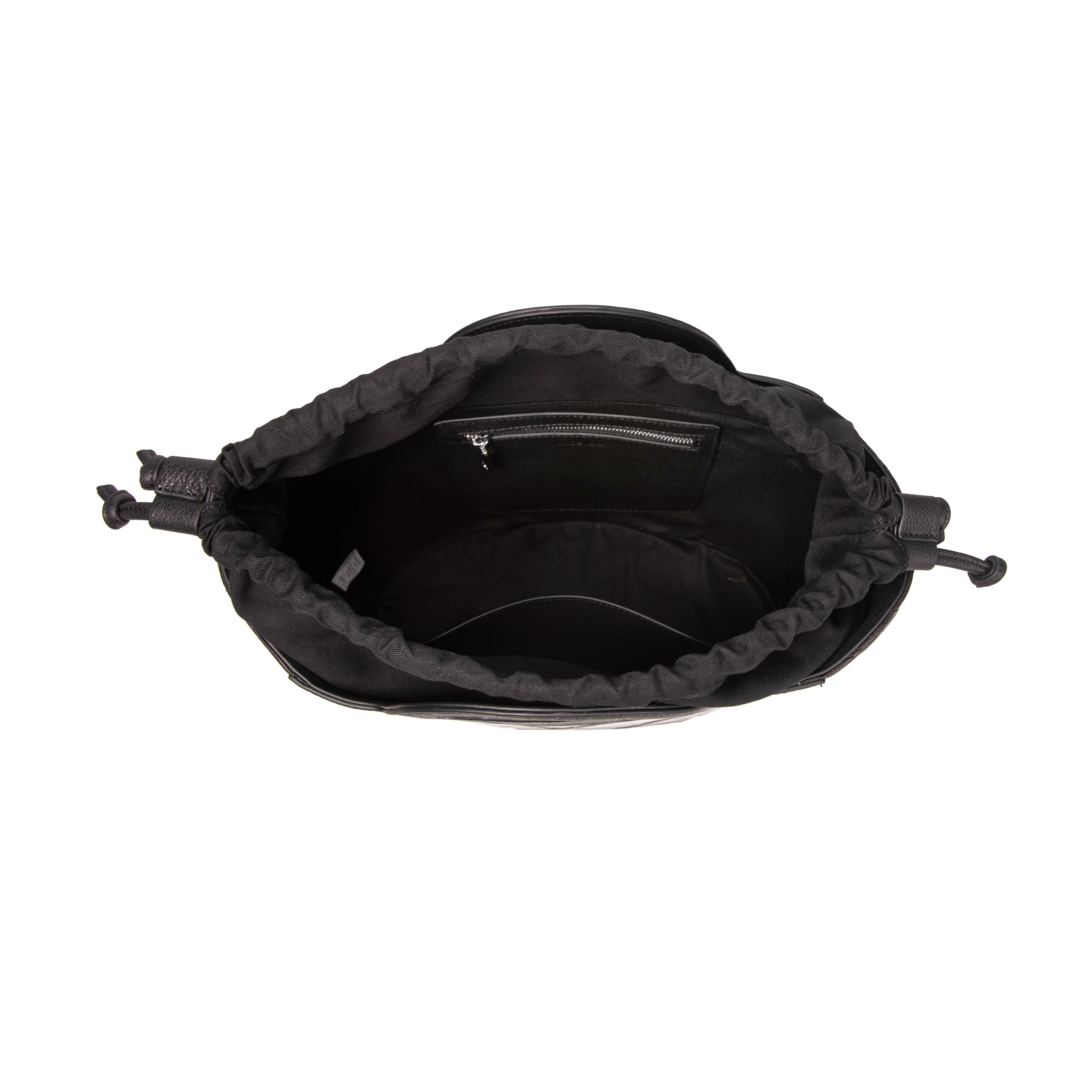 kate-lee-st-tropez-matelass-sac-seau-noir-agneau-28-cm image 3