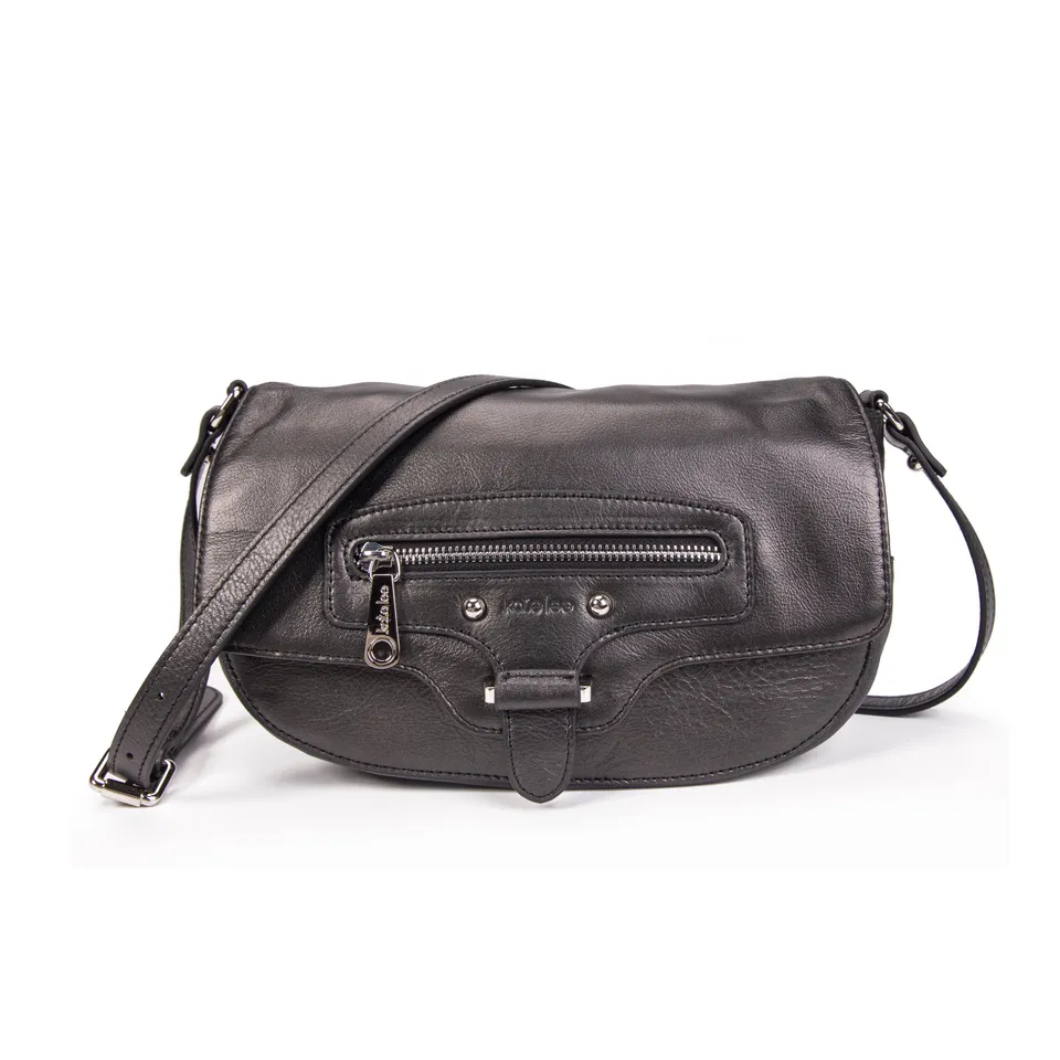 kate-lee-enara-sac-bandouli-re-cuir-vachette-nacr-e-noir image 1