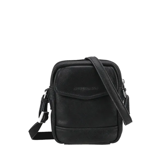 arthur-et-aston-owen-sac-travers-s-cuir-noir-destroy image 1