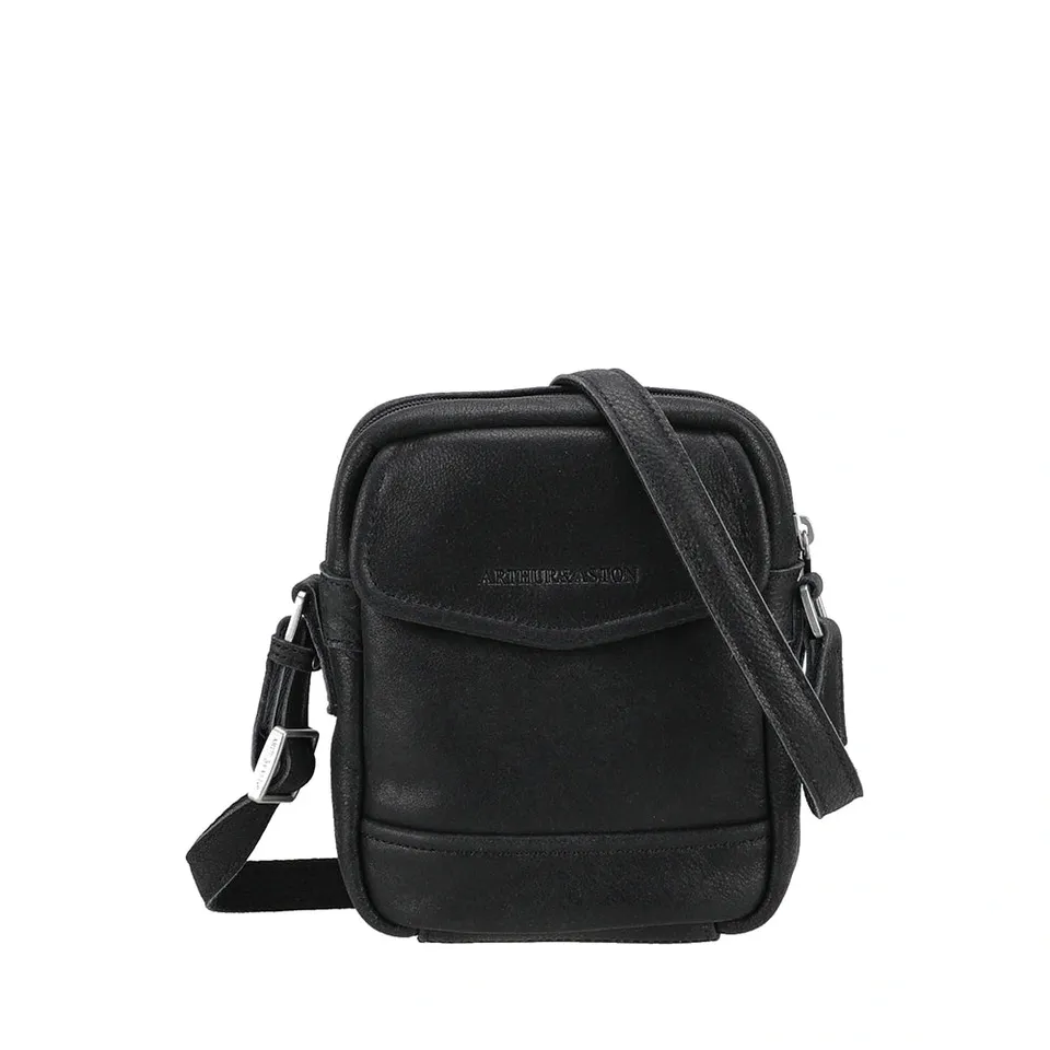 arthur-et-aston-owen-sac-travers-s-cuir-noir-destroy image 1