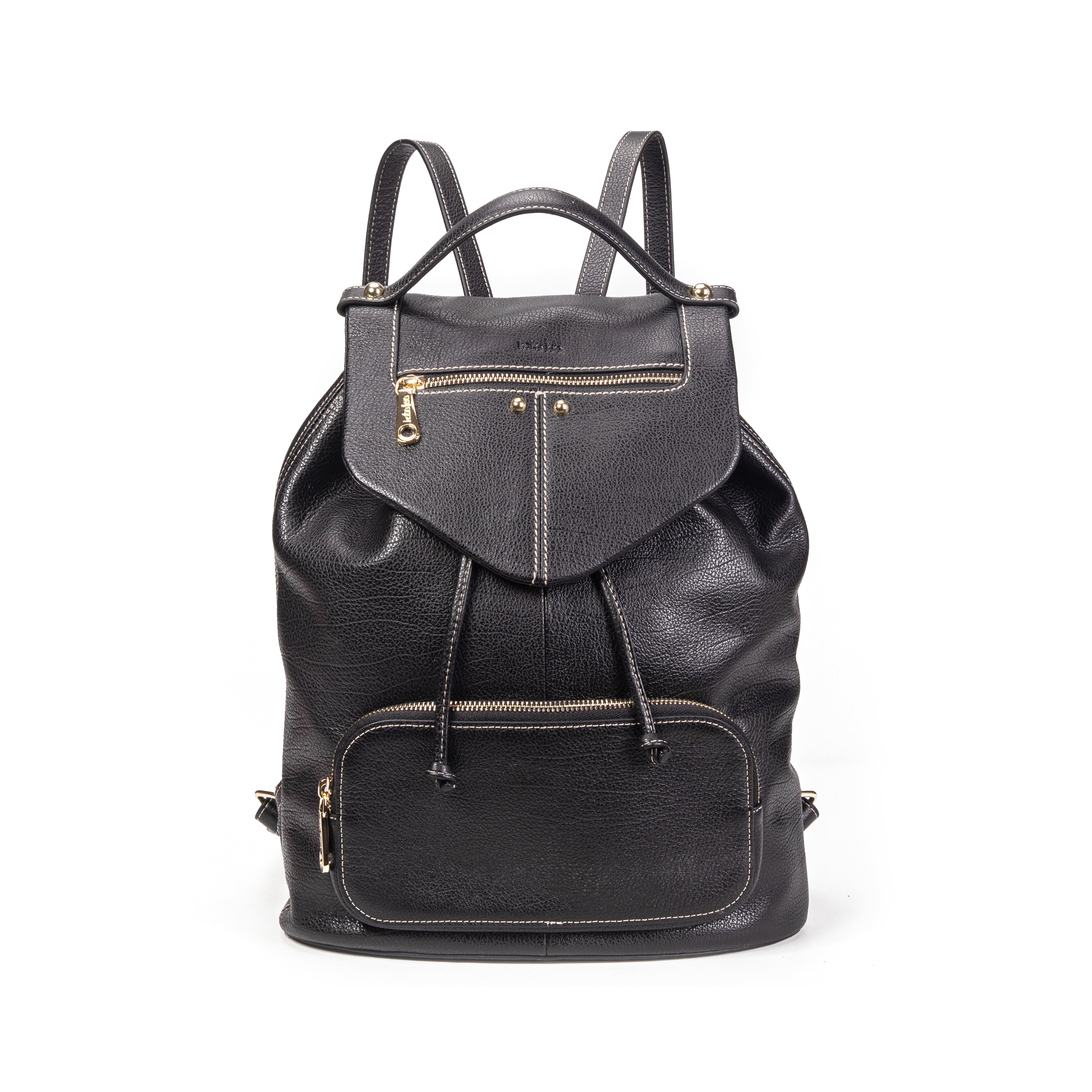 kate-lee-sena-sac-dos-cuir-noir-grain image 1