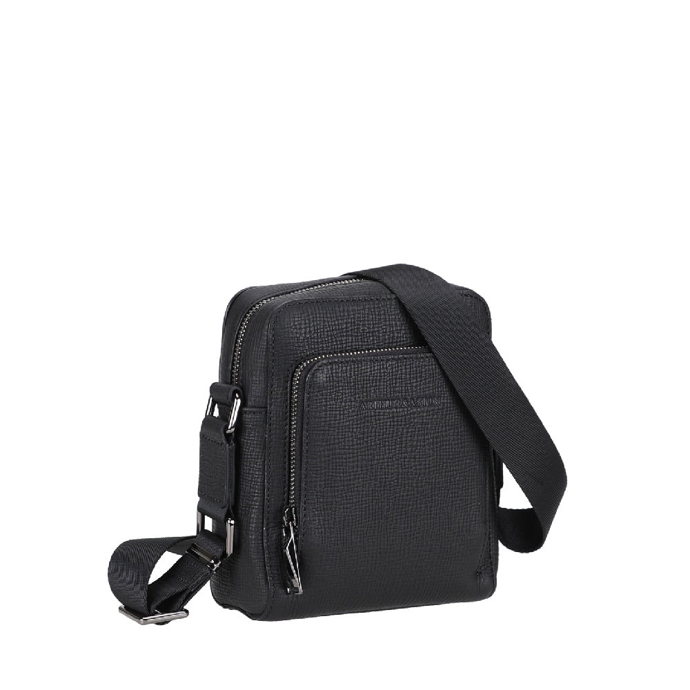 arthur-et-aston-lewis-sac-travers-cuir-noir-homme-petit image 2
