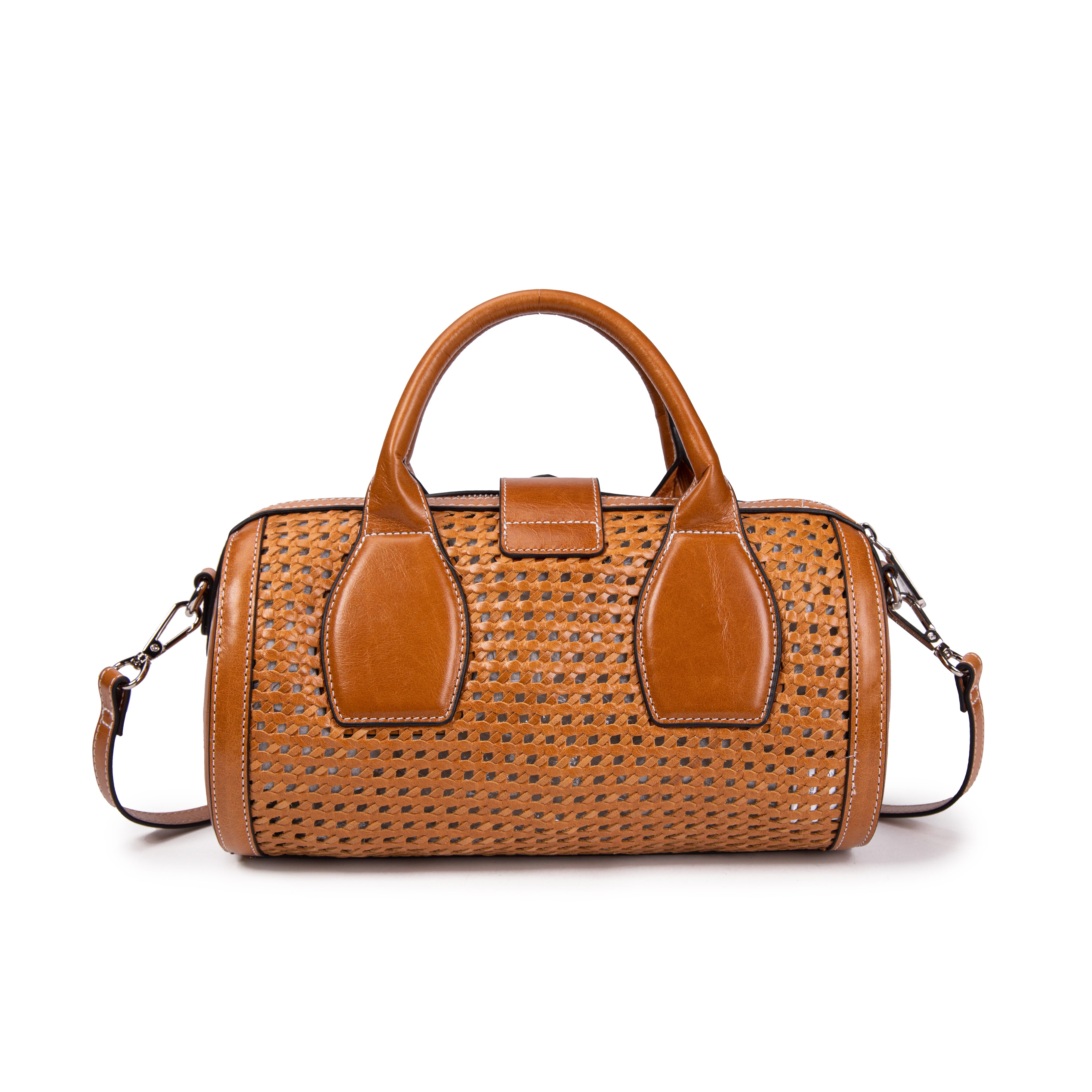 kate-lee-frola-sac-bowling-cuir-tress-cognac image 4