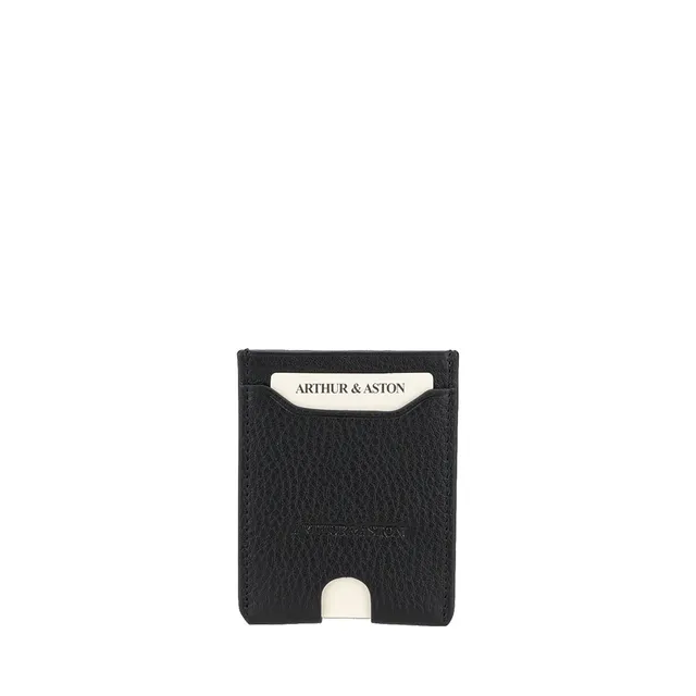 arthur-et-aston-ange-petit-porte-cartes-cuir-noir-homme image 1