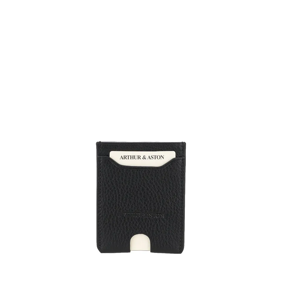 arthur-et-aston-ange-petit-porte-cartes-cuir-noir-homme image 1