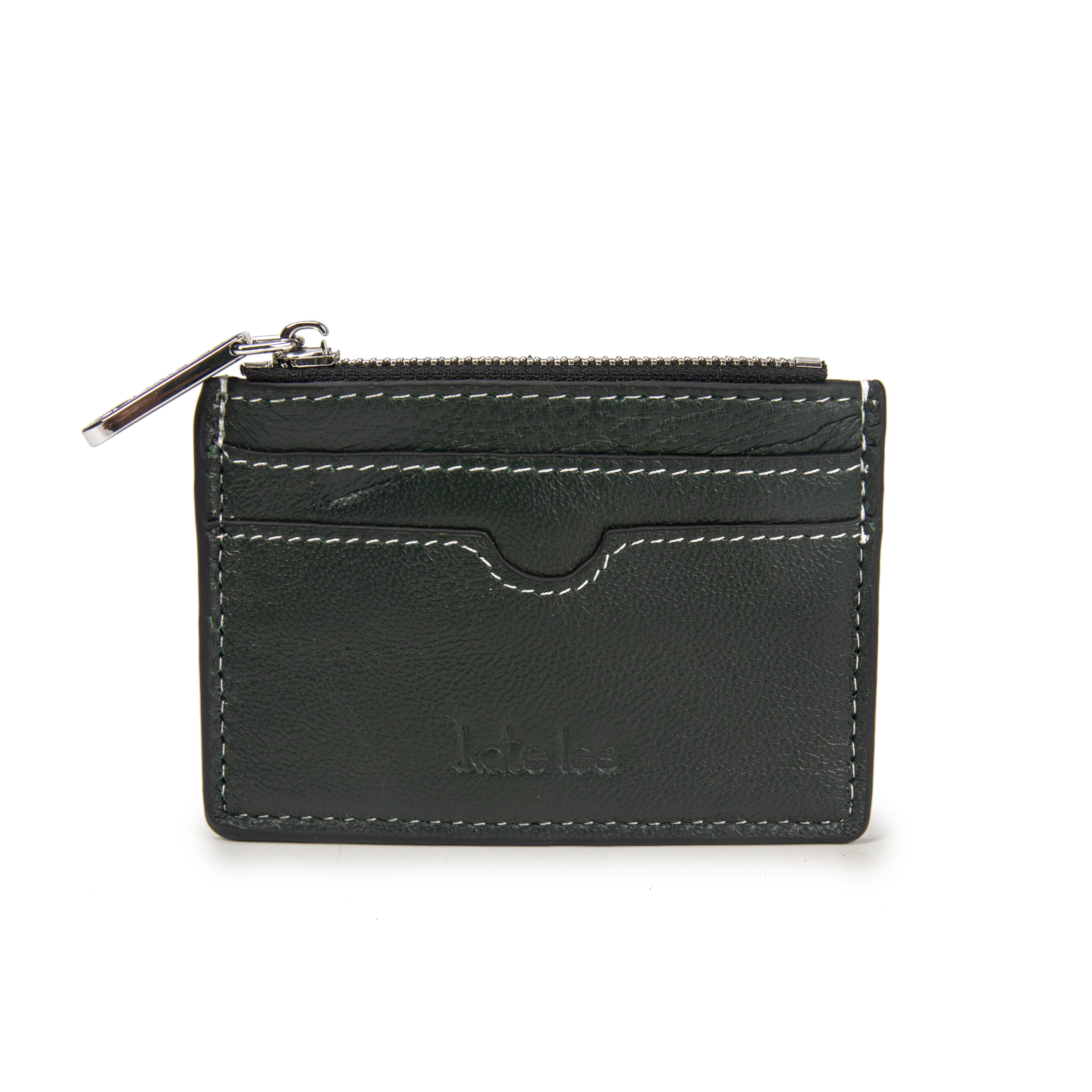 kate-lee-anyssa-porte-monnaie-cuir-vert-vachette image 1