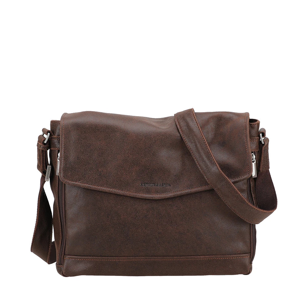 arthur-et-aston-owen-grande-besace-cuir-ch-taigne-homme image 2