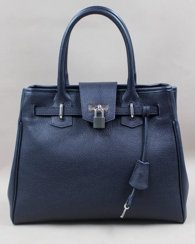 berthille-vend-me-sac-cuir-marine-pleine-fleur image 1