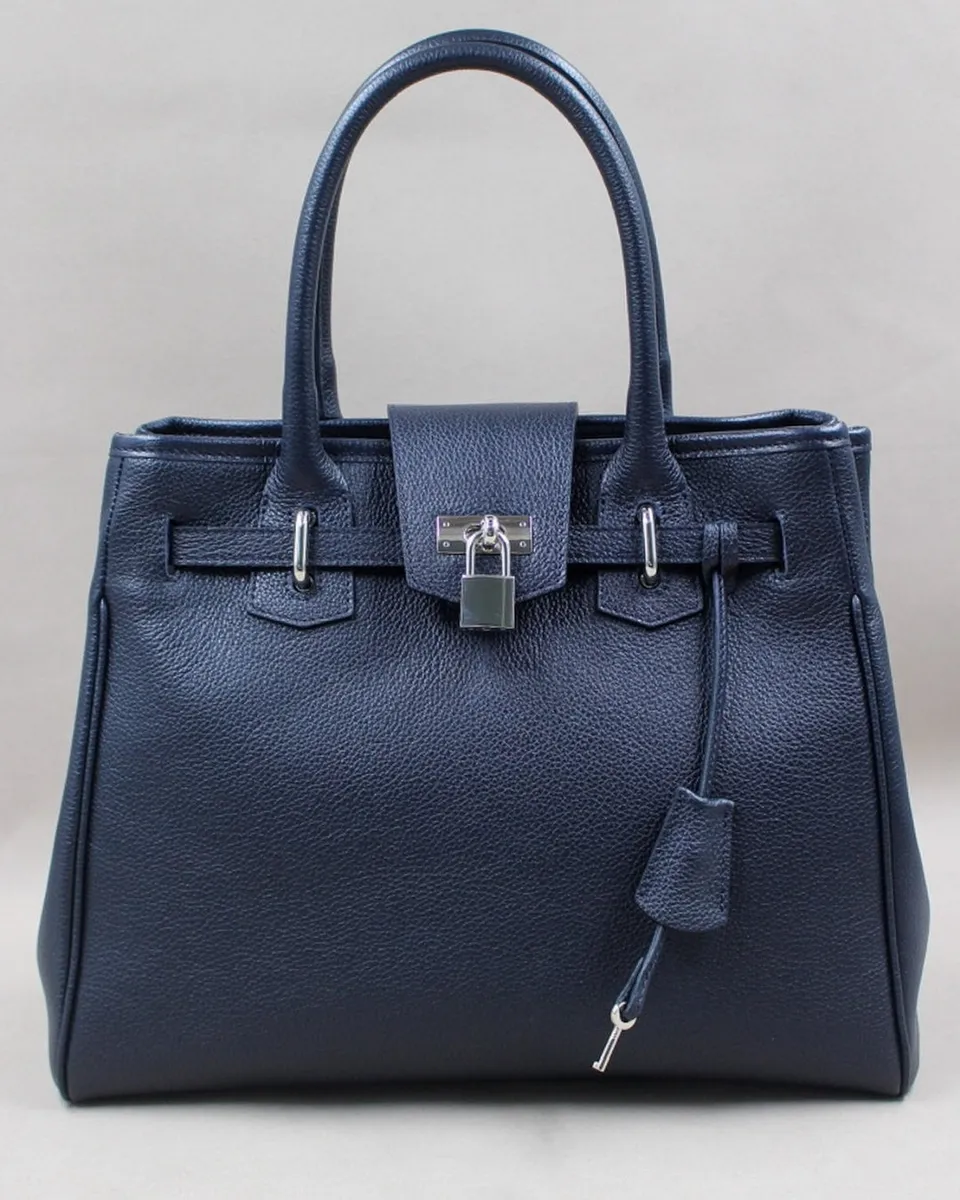 berthille-vend-me-sac-cuir-marine-pleine-fleur image 1