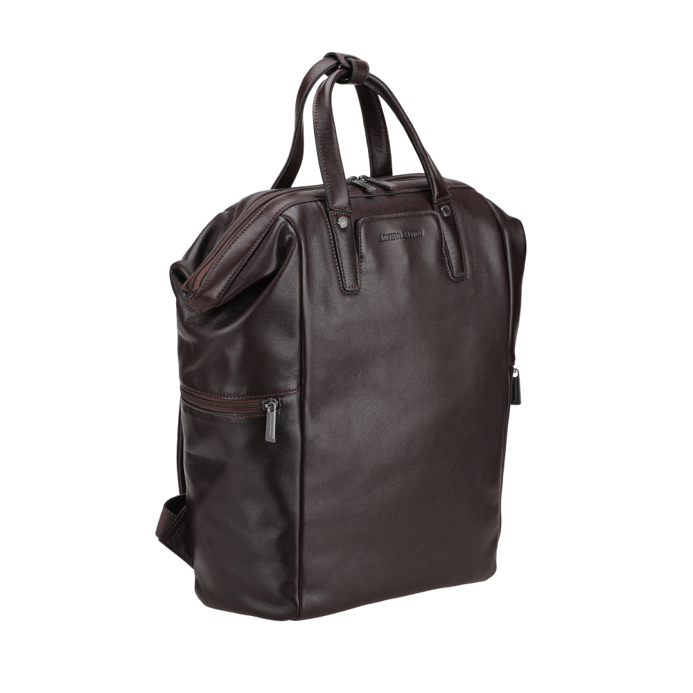 arthur-et-aston-l-on-grand-sac-dos-cuir-ch-taigne-business image 2