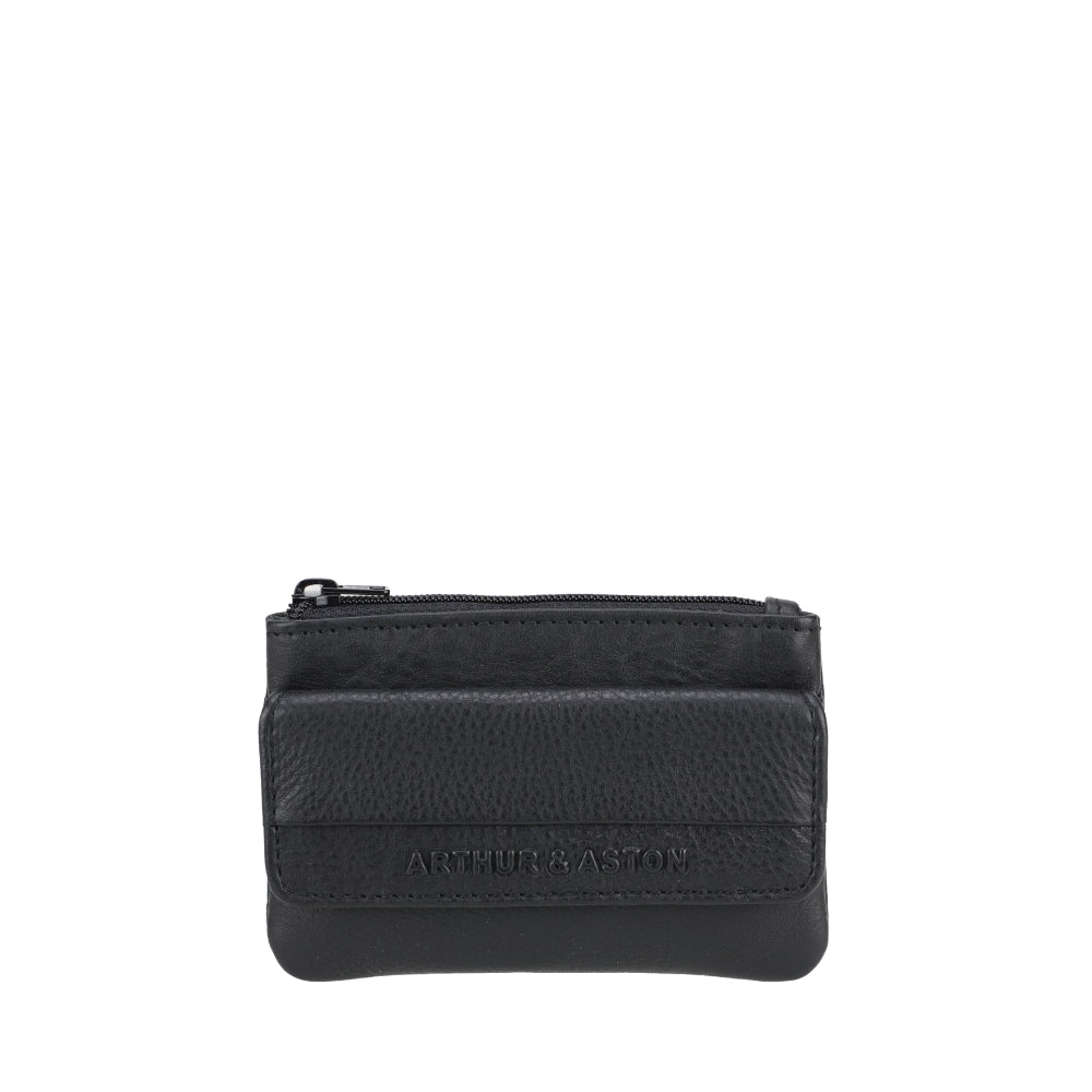 arthur-et-aston-terry-porte-monnaie-cuir-noir-11x7-5-cm image 1