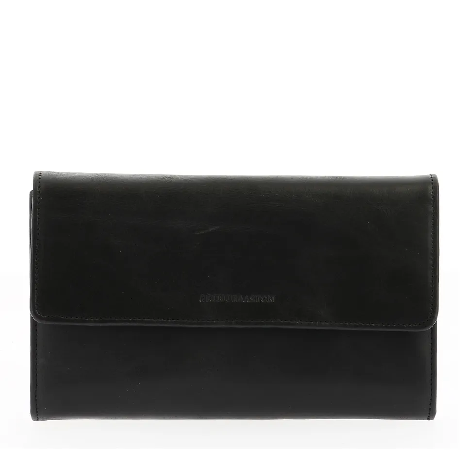 arthur-et-aston-rose-compagnon-rabat-portefeuille-cuir-noir image 1