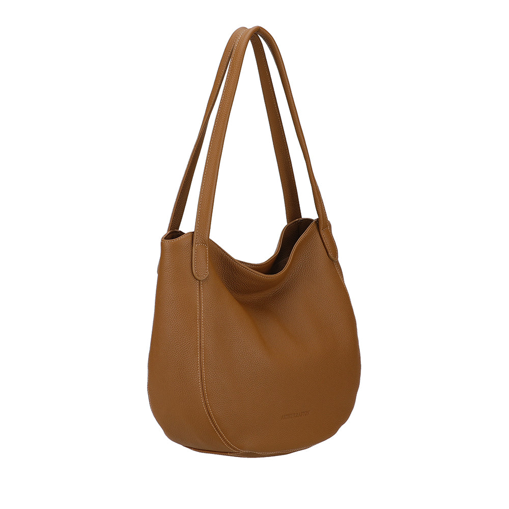 arthur-et-aston-rosalia-m-sac-shopping-cuir-biscuit image 2