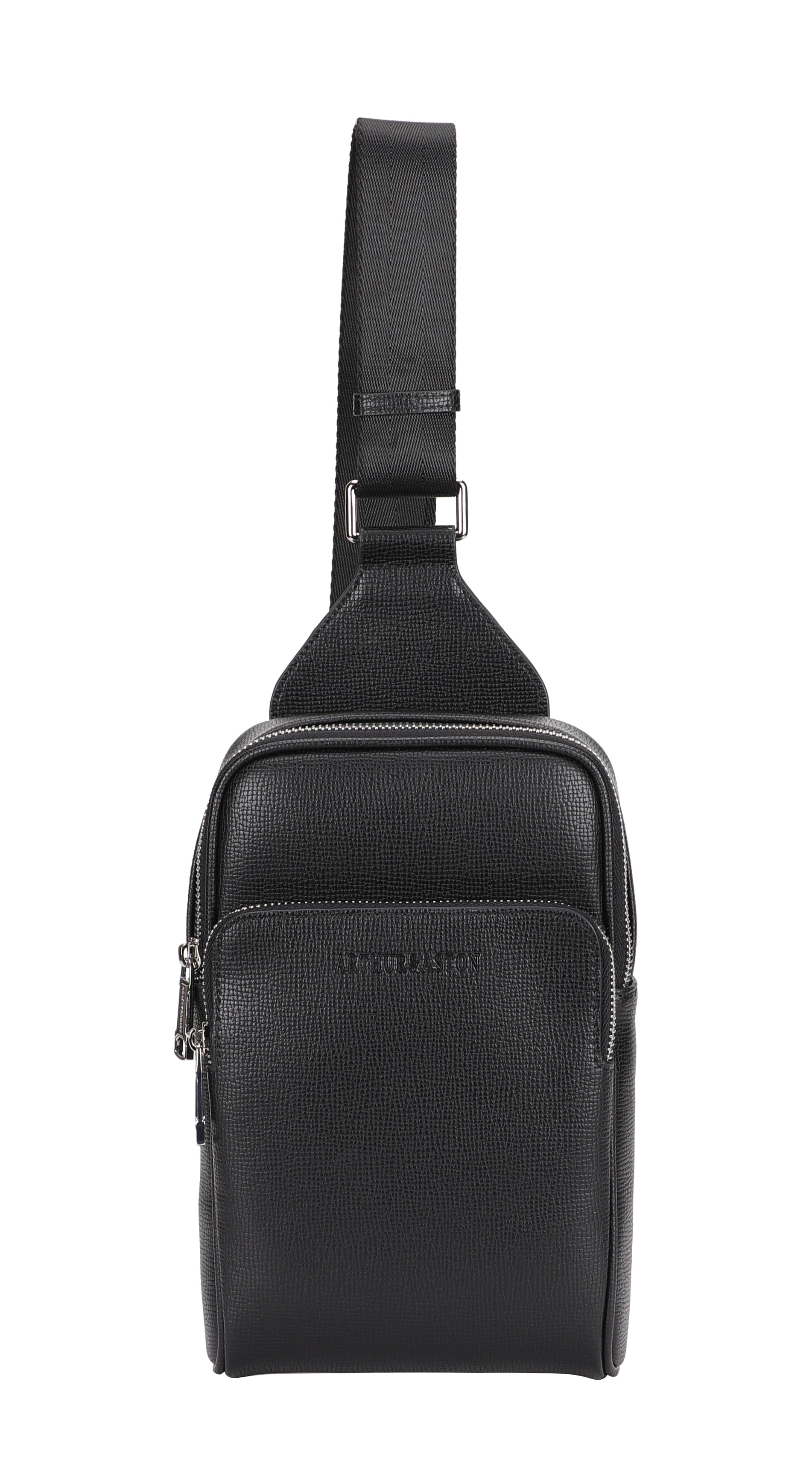 arthur-et-aston-nelson-body-bag-cuir-homme-noir-cro-te image 4