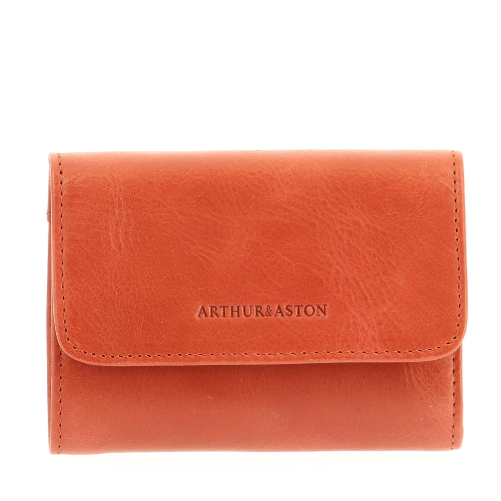 arthur-et-aston-rose-porte-cartes-rabat-cuir-noir-femme image 5