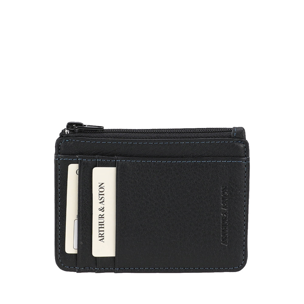 arthur-et-aston-ange-porte-cartes-cuir-noir-zipp-6-cartes image 4