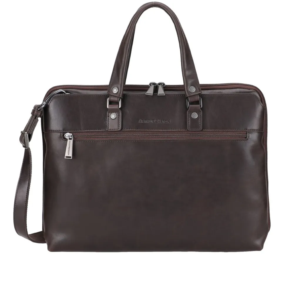 arthur-et-aston-cosmo-porte-ordinateur-cuir-noir-40cm image 1