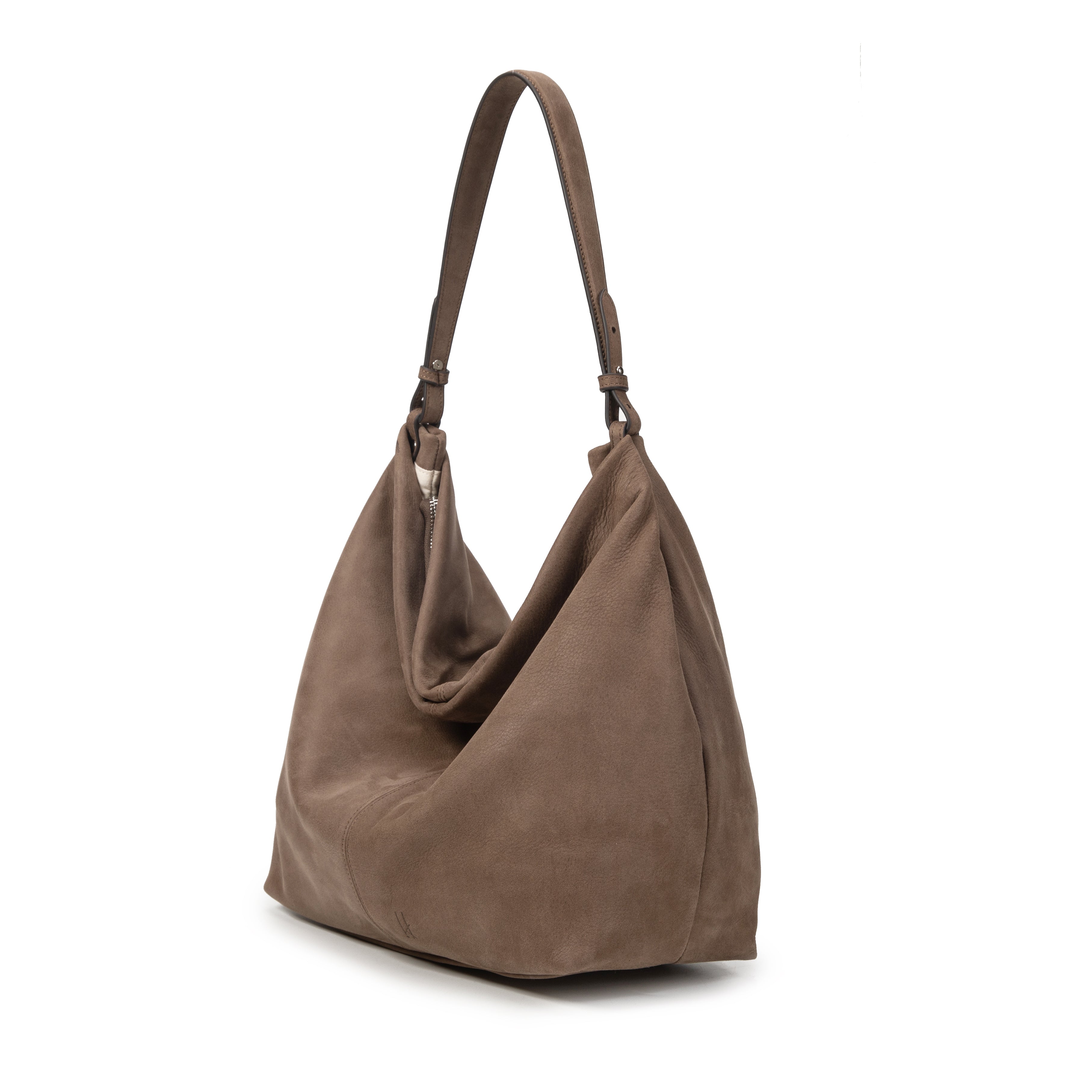 kate-lee-fantine-sac-seau-cuir-velout-gris-anthracite image 2