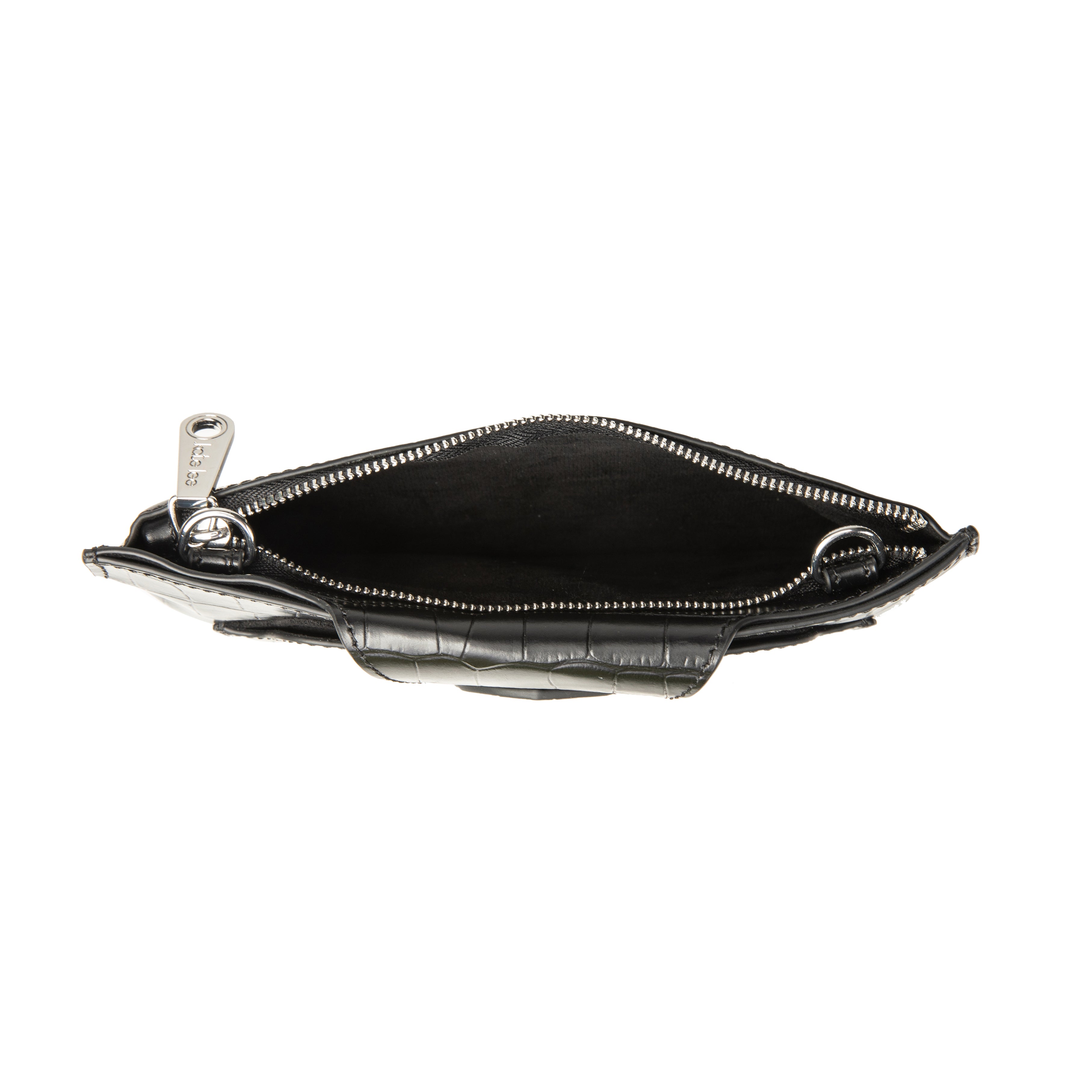 kate-lee-pochette-lp-cuir-vachette-croco-noir-bandouli-re image 5