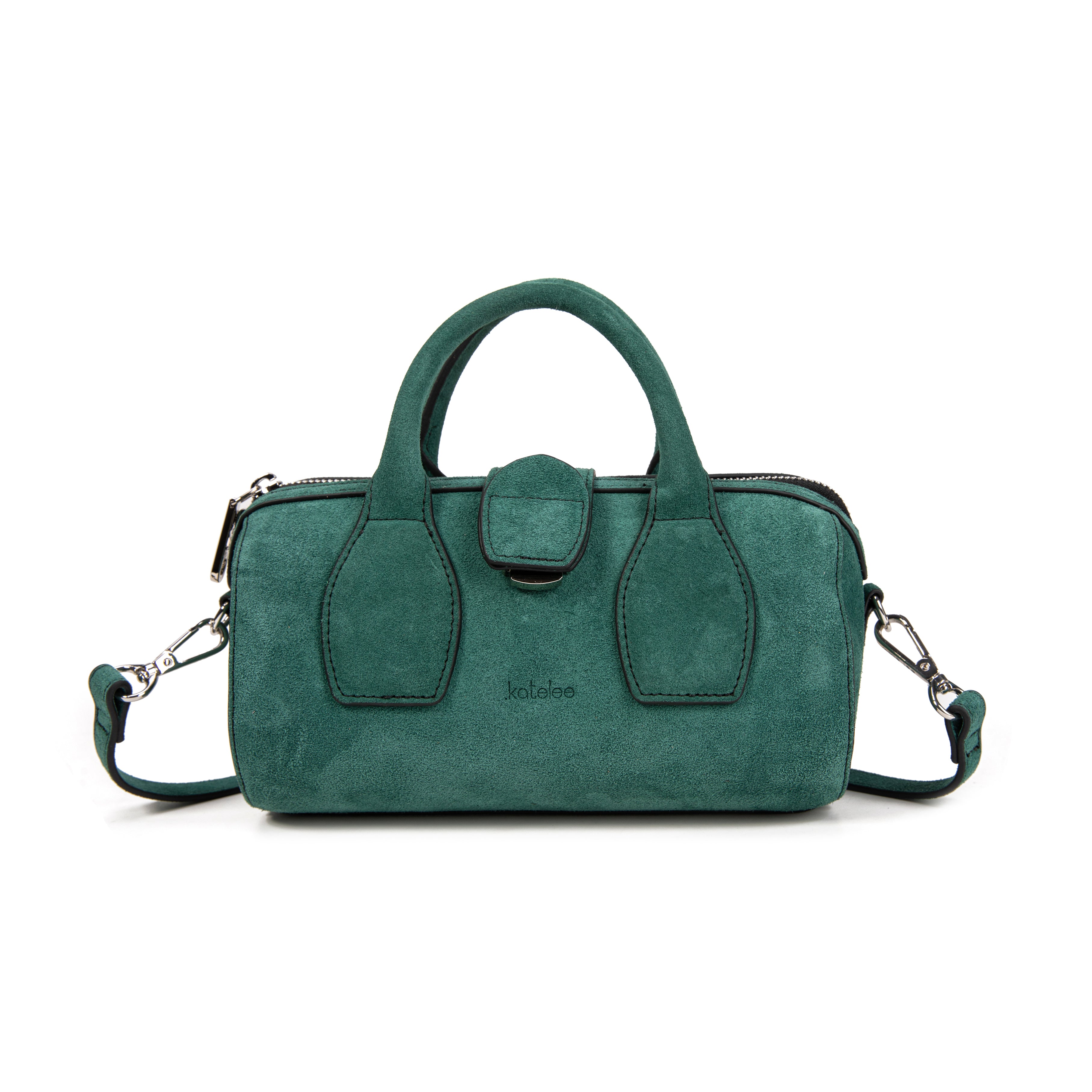 kate-lee-m-frola-v-sac-bowling-cuir-vert-velours image 1