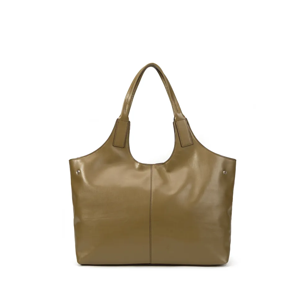kate-lee-clemence-grand-sac-cuir-vachette-vert-olive image 1