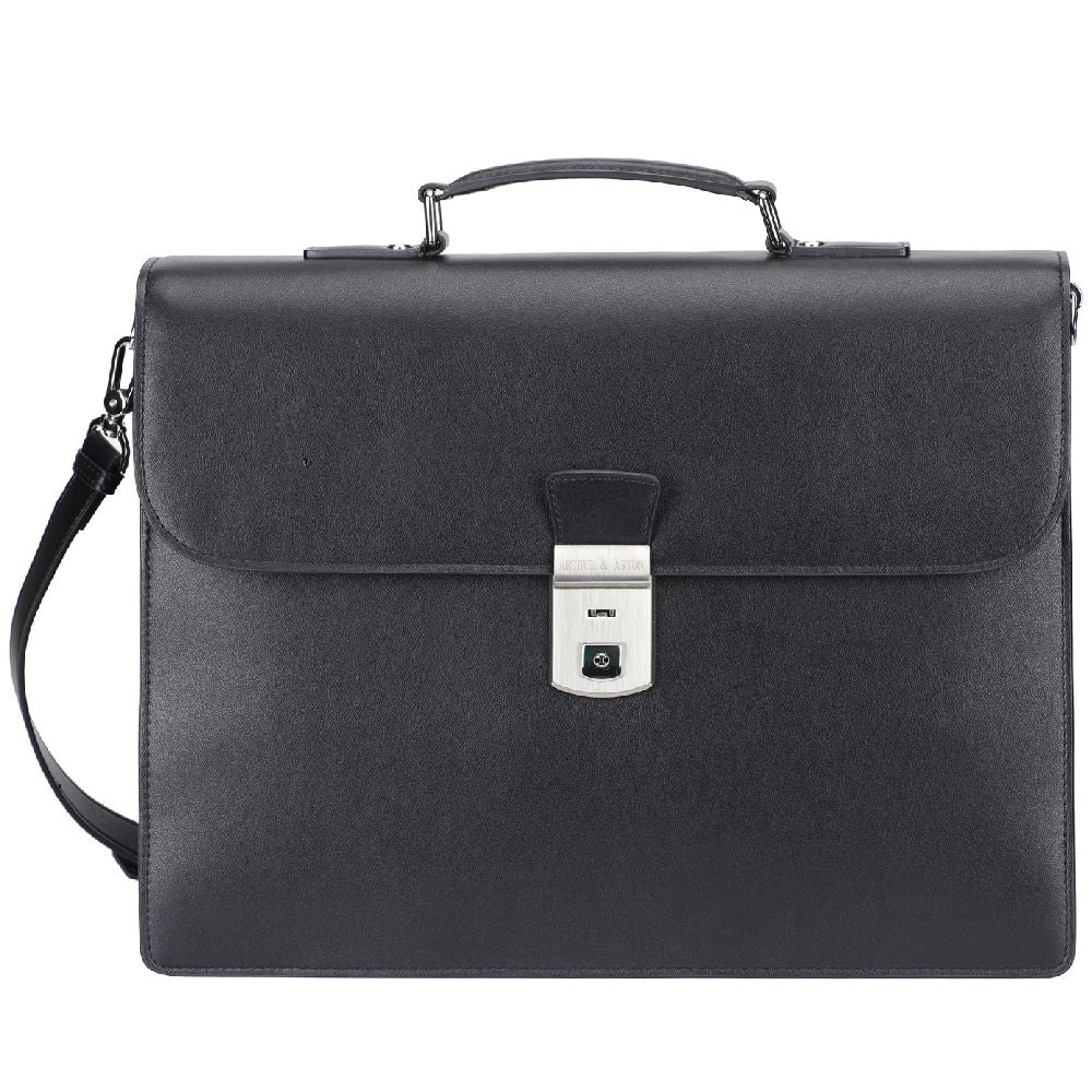 arthur-et-aston-walter-serviette-cuir-noir-a4-ordinateur image 1