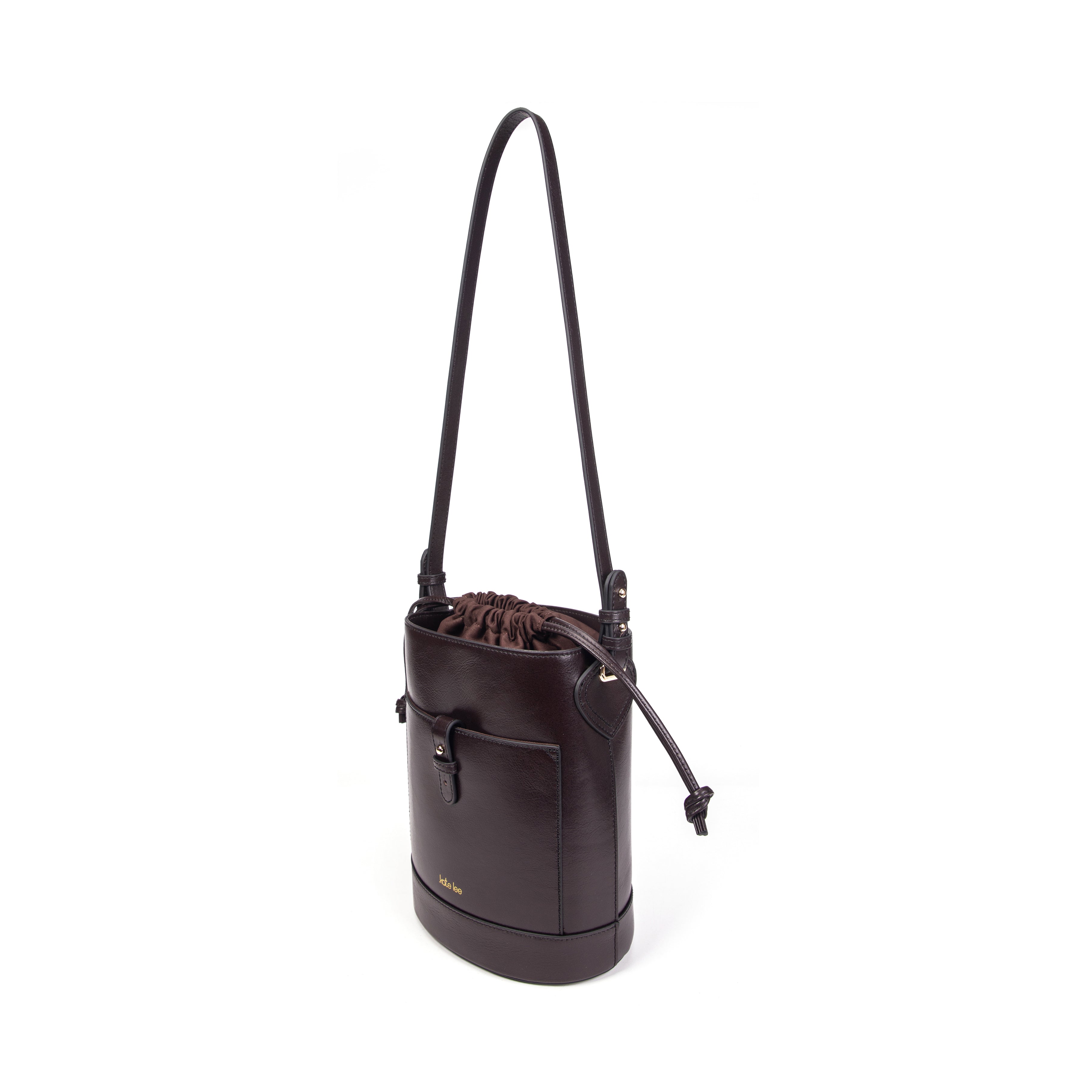 kate-lee-louvre-vachette-sac-seau-marron image 2