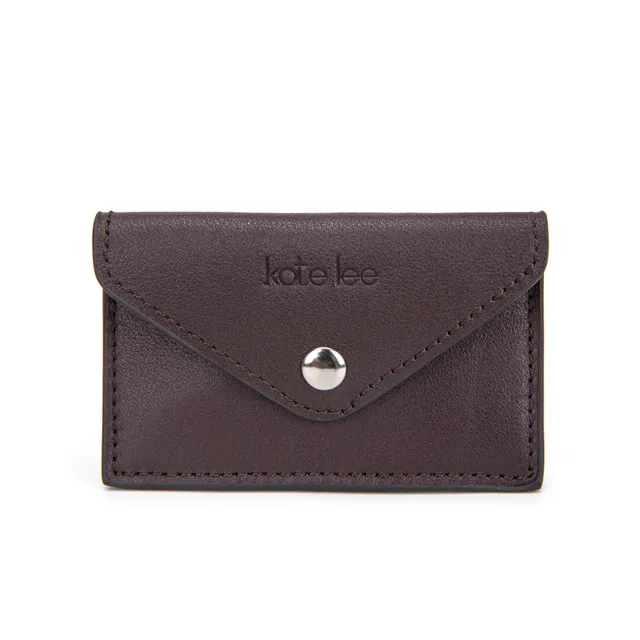 kate-lee-miley-porte-carte-cuir-chocolat-plat image 1