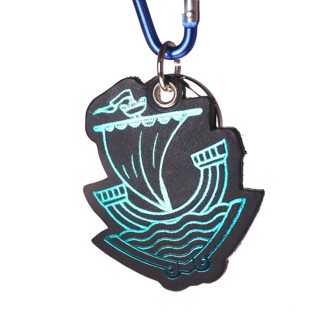 atelier-penso-luckey-holder-bateau-des-nautes-porte-cl-s-noir-turquoise image 1