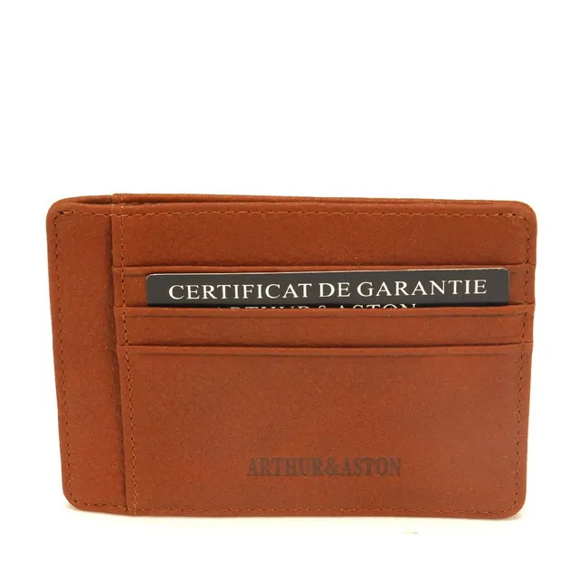 arthur-et-aston-oscar-porte-cartes-cuir-cognac image 1