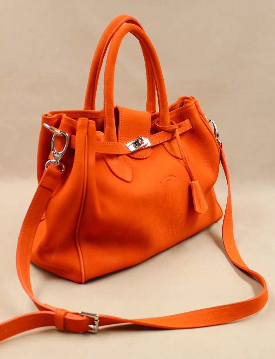 charles-et-charlus-riviera-sac-cuir-nubuck-orange-36-cm image 1