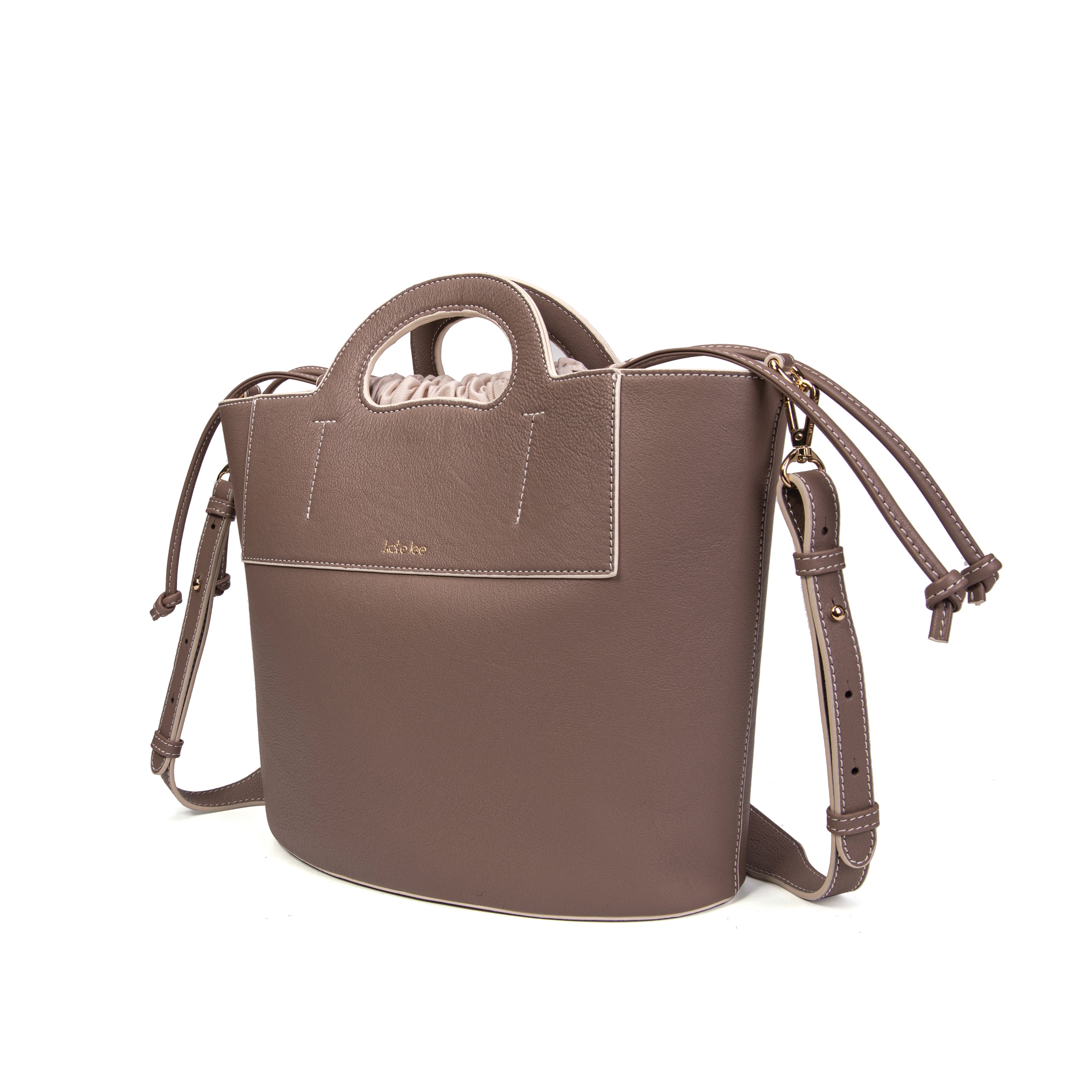 kate-lee-st-tropez-sac-seau-cuir-gris-tonnerre image 2