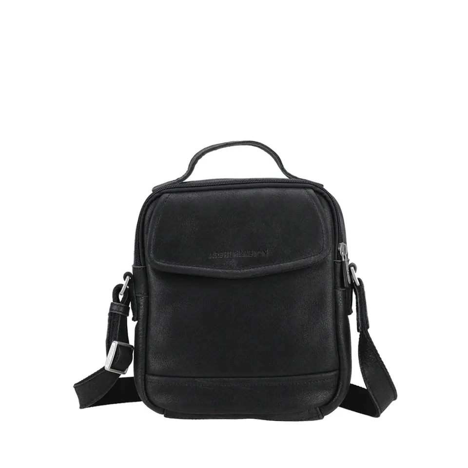 arthur-et-aston-owen-m-sacoche-cuir-noir-19-cm image 1