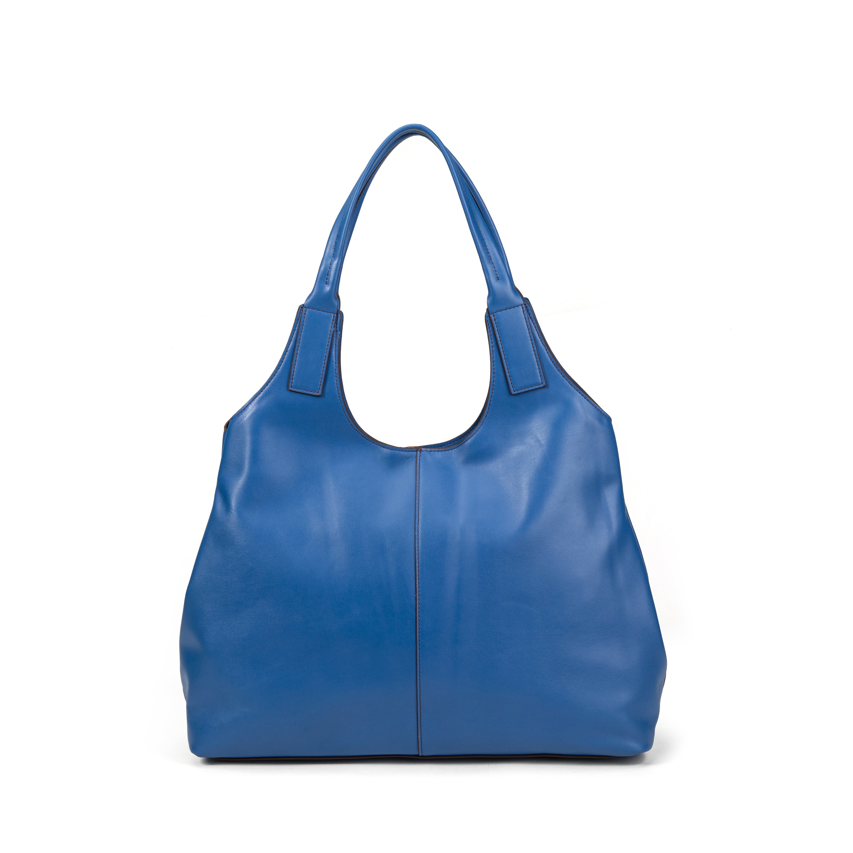 kate-lee-clemence-grand-sac-cuir-bleu-vachette-lisse image 2